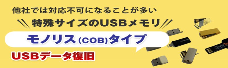 特殊サイズのUSBメモリ・モノリスタイプUSBメモリのデータ復旧