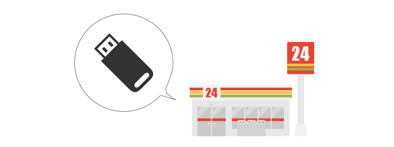 USBを買うならコンビニがおすすめ